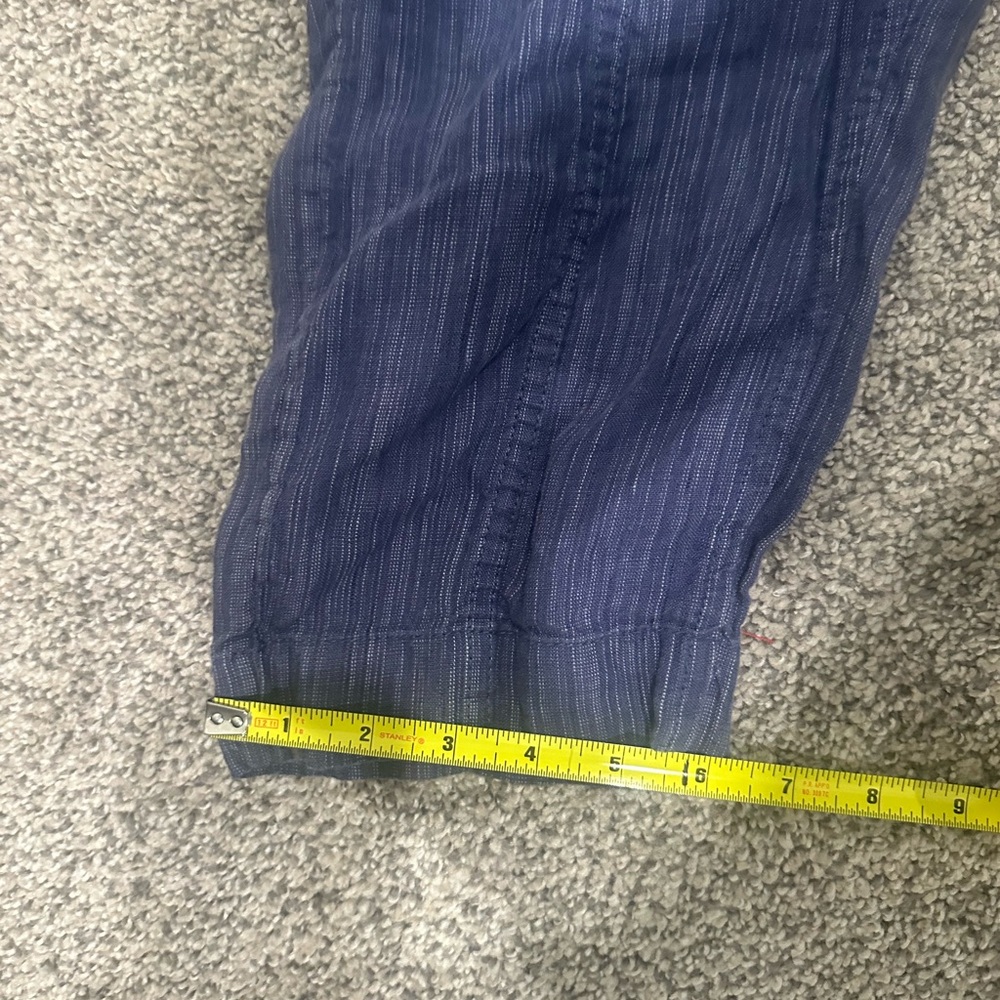 Athleta Women’s Blue Retreat Drawstring Linen Pants Size Large - Picture 6 of 9